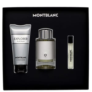 Montblanc Explorer Platinum Eau de Parfum 100ml Gift Set with 7.5ml Travel Spray & 100ml Shower Gel