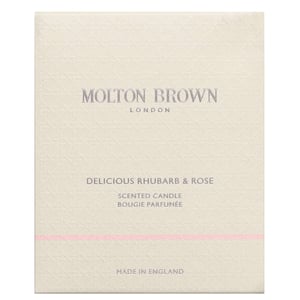 Molton Brown Rhubarb & Rose Scented Candle - 190g Luxury Home Fragrance