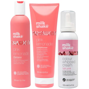 milk_shake Pink Lemonade Trio: Shampoo 300ml, Conditioner 250ml & Colour Whipped Cream Light Pink 100ml