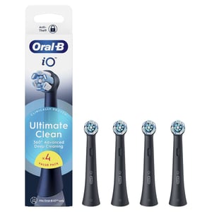Oral-B iO Ultimate Clean Replacement Heads Black — 4 Pack