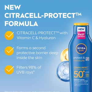 Nivea Sun Care Protect & Moisture Lotion SPF50+ - 400ml Family Size