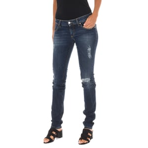 MET Women Jeans 5 Pockets Regular fit Ankle length Blue