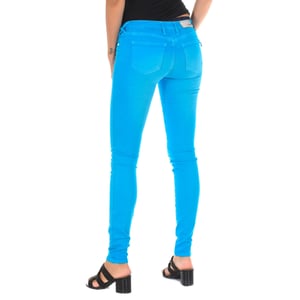 Lange denim broek gedragen effect met elastische stof 10DB50210-G272 vrouw