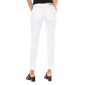 Lange jeansbroek met smal gesneden zomen 10DB50281-B075 vrouw
