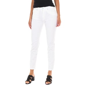 Lange jeansbroek met smal gesneden zomen 10DB50281-B075 vrouw