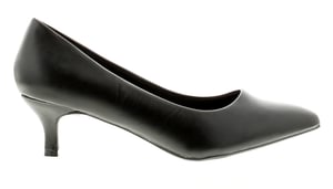 Comfort Plus Cp Texas Pu Con Womens Ladies Heels Court Shoes Black
