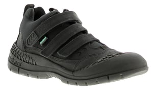 Kickers trucker halfleren jongens kindersneakers zwart