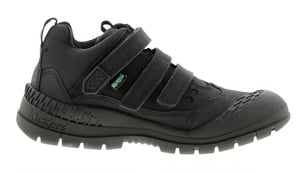 Kickers trucker halfleren jongens kindersneakers zwart