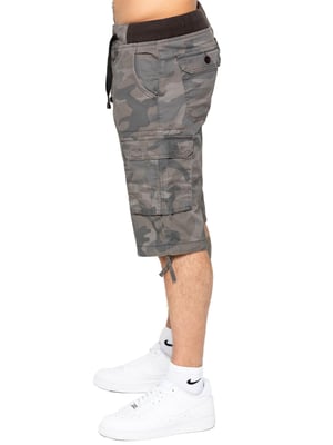 Enzo heren Cargo Combat Camo korte broek