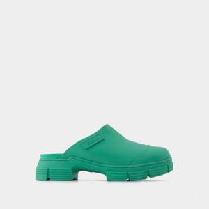 Grönt återvunnet gummi Retro Mules