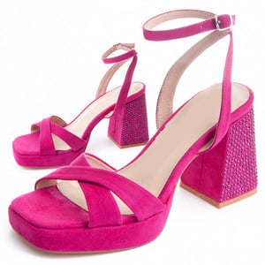 Montevita Heel Sandal Festsand3 In Fuchsia