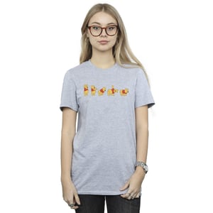 Disney Womens/Ladies Winnie The Pooh Stretching Cotton Boyfriend T-Shirt (Sports Grey)