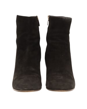 Gianvito Rossi Ankle Booties in Black Suede