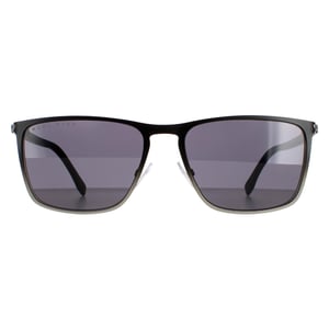 Hugo Boss Rectangle  Mens Black Ruthenium/Dark Grey 1004/S Sunglasses