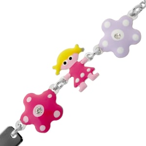 Orphelia 'Dahlia' Kinder 925 Sterling Zilveren Ketting - Zilver ZK-7147