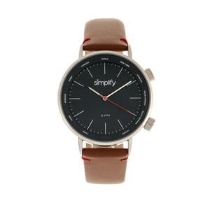 Simplify The 3300 Leather-Band Watch