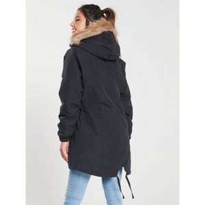 Trespass - Dames Celebrity Geïsoleerd Extra Lange Parka Jas (Zwart)