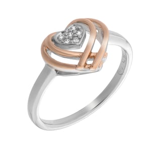 Orphelia Dames 925 Sterling Zilveren Ring - Zilver/Roze zr-7368/RG