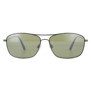 Serengeti Zonnebril Corleone 8565 Glanzend Donker Gunmetal Mineraal Gepolariseerd 555 Nm Groen