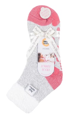 Heat Holders Womens Cuddly Fluffy Bed Socks with Feather Top