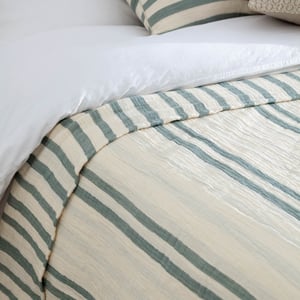 Yard Woven Stripe Cotton Bedspread