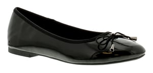 Platino Womens Flat Shoes Brittany 2 Slip On black