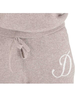 Crown Of Edinburgh Cashmere Track Pants Morningside Camel D