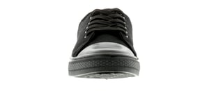 New Ladies/Womens Black Fashionable Lace Up Canvas Pumps/Shoes.