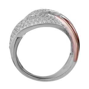 Orphelia Dames 925 Sterling Zilveren Ring - Zilver/Roze ZR-7445