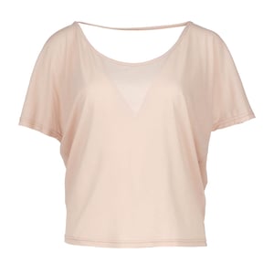 Dammig Rosa Draperad Bakdel Topp