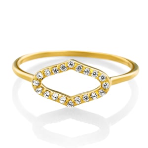 Orphelia 'Normandië' Dames 925 Sterling Zilveren Ring - Goud ZR-7574/G