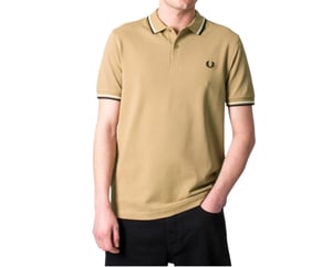 Fred Perry M3600 Twin Tipped Polo Shirt Warm Stone Beige