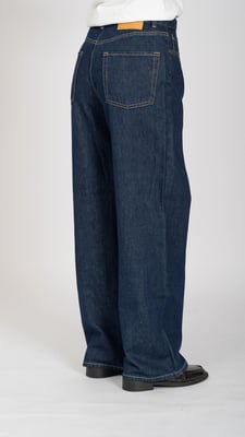 De Originele Performance Wijde Jeans - Donkerblauwe Denim
