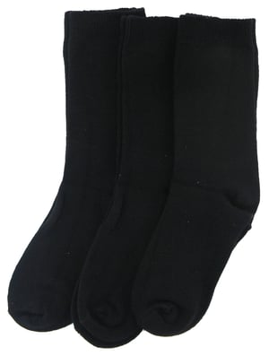 Childrens Cotton Leisure Socks 3Pk black