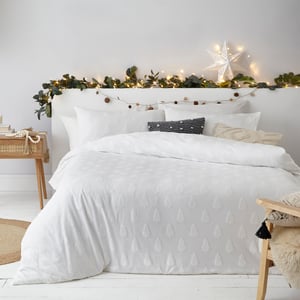 Sophisticated Tufted Christmas Tree Duvet Cover Set