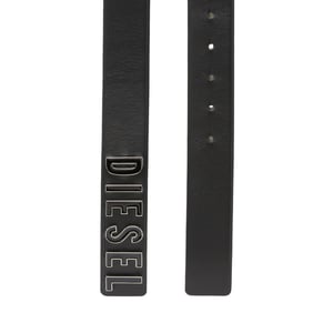 DIESEL B Letter Womens Leather Belt Black