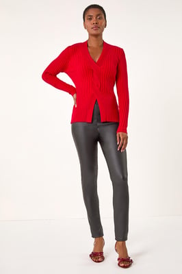 Cable Split Detail Rib Jumper