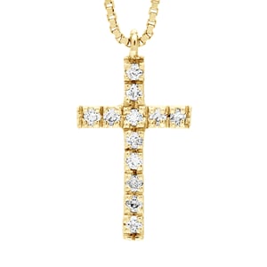 DIADEMA - Halsband med diamanter - gult guld