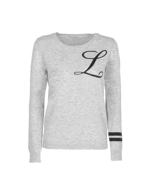 Crown Of Edinburgh Cashmere Crew Neck Sweater Stockbridge Grey L
