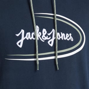 JACK&JONES Men's Logo printed pullover Sweat Hoodie, Organic cotton