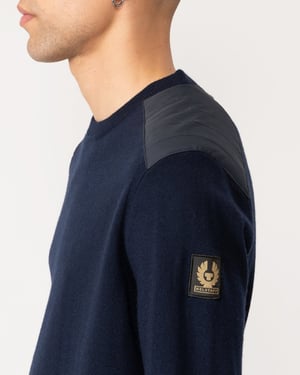 Belstaff Kerrigan Mens Merino Wool Crew Neck Jumper
