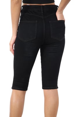 MYT Womens Magic Shaping High Waisted Denim Shorts Black