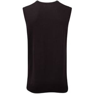 Russell Collection Mens V-Neck Sleevless Knitted Pullover Top / Jumper (Charcoal Marl)