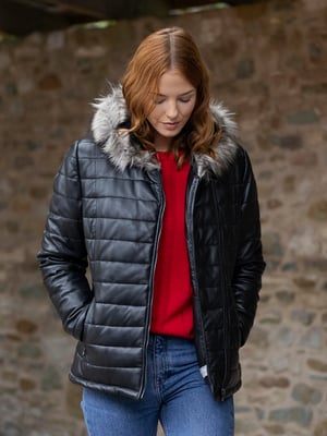 Ennerdale Quilted Leather Jacket in Black