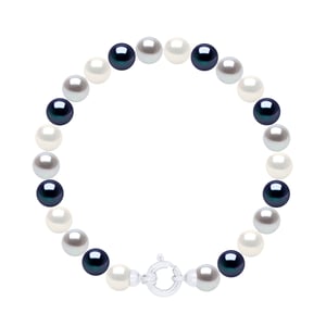 Armband Rij van Echte GeCultiveerde Zoetwaterparels Rond 6-7 mm