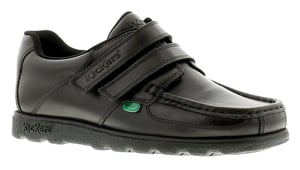 New Boys/Childrens Black Kickers With Twin Touch Fastening Straps