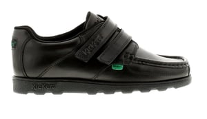 New Boys/Childrens Black Kickers With Twin Touch Fastening Straps