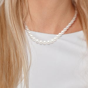 DIADEMA - Necklace - Real Freshwater Pearls - Yellow Gold
