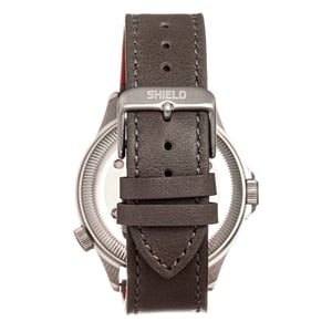 Shield Palau lederen band heren duikhorloge met datum