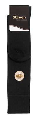 Mens Knee High Merino Wool Socks | Steven | Winter Long Boot Socks - Black